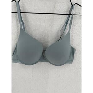 Danskin Light Blue Padded Underwire Adjustable Push-up‎ Bra Womens Size 36C